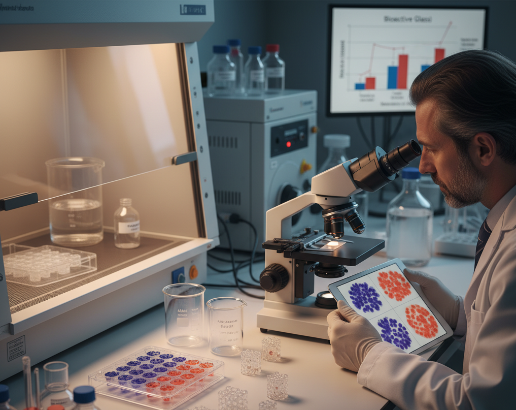 in laboratory Methods of Staining for Stem Cell Differentiation Using Bioactive Glass