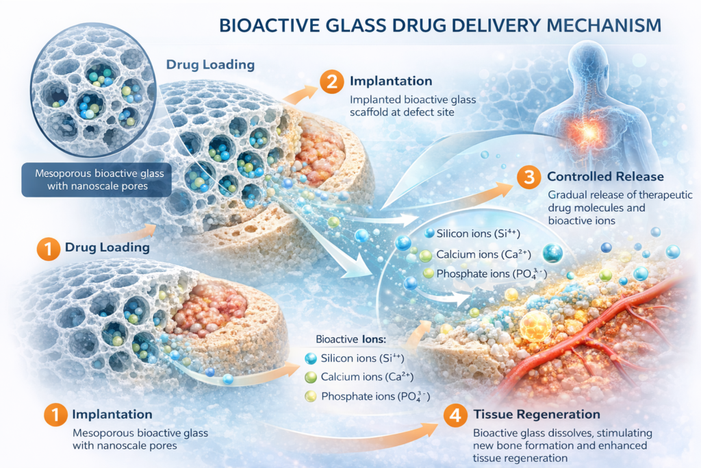 Bioactive Glass in Drug Delivery | Controlled Therapeutic Release
