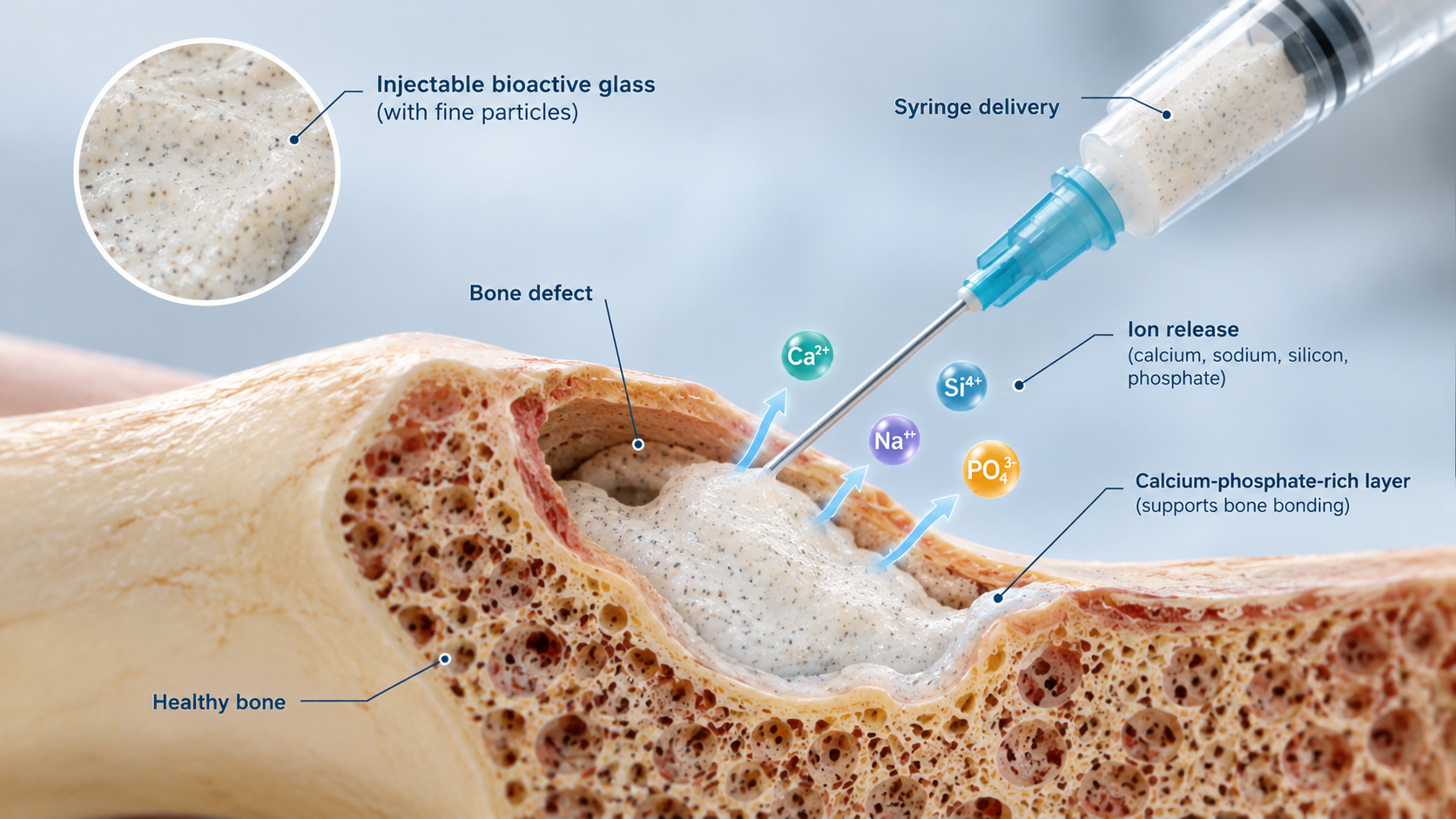 Injectable Bioactive Glass